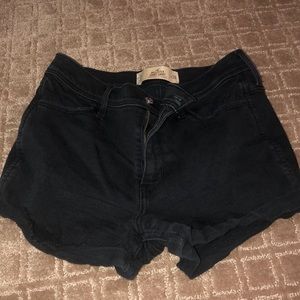 Black high wasted Holister shorts